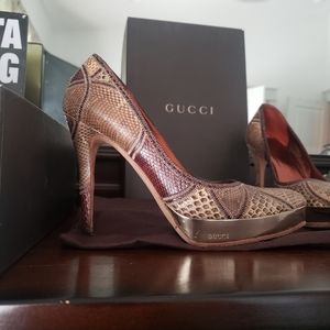 Gucci Snake Skin Heels